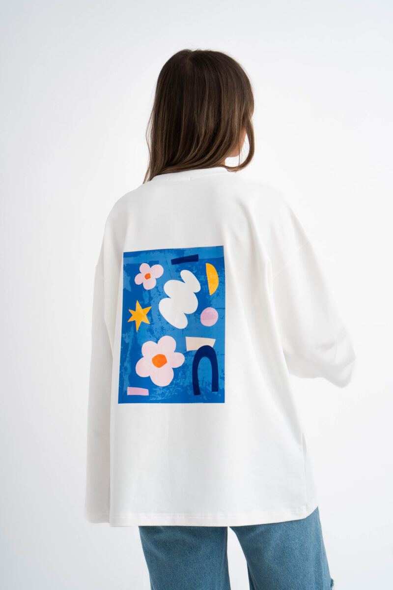 Longsleeve White Flowers