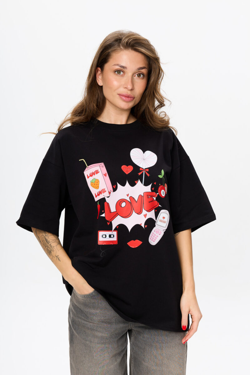 T-shirt black Love