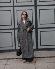 black and white coat