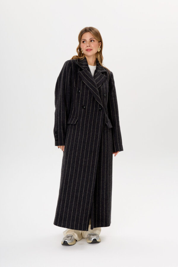 Coat 10. Dark Grey Stripes