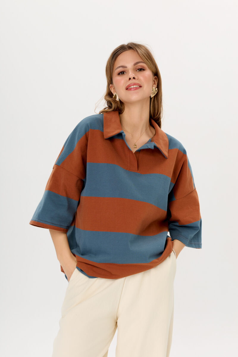 Polo organic cotton stripes