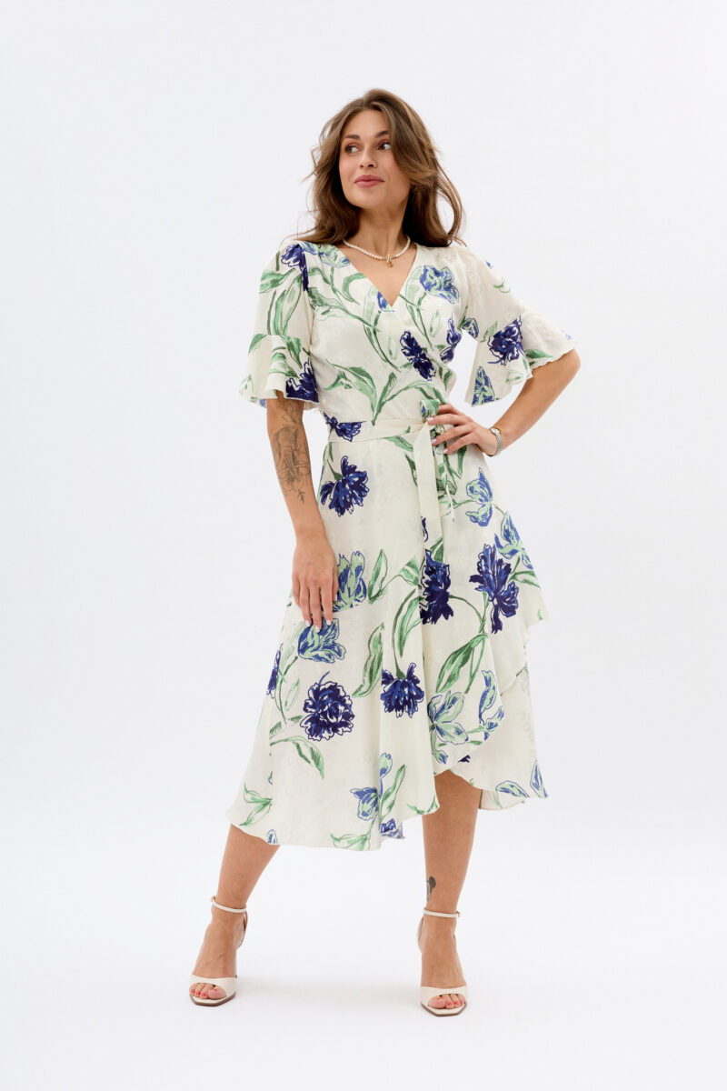 Sukienka Sabina Blue Flowers - XS/S