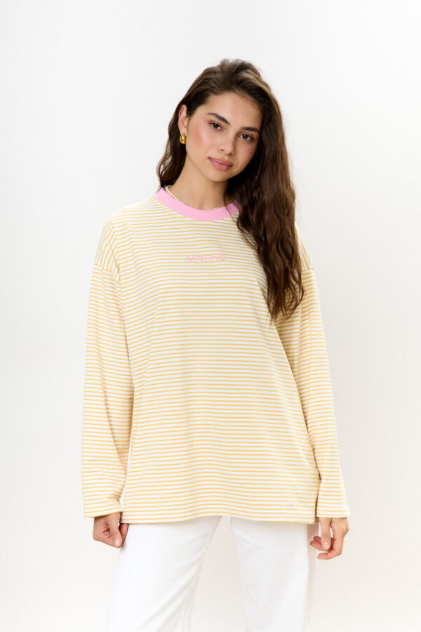 Longsleeve Yellow Stripes Pink