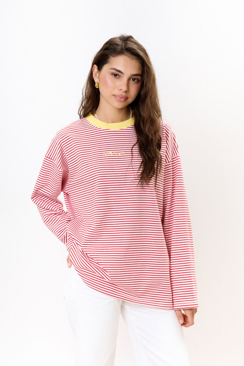Longsleeve Red Stripes Yellow