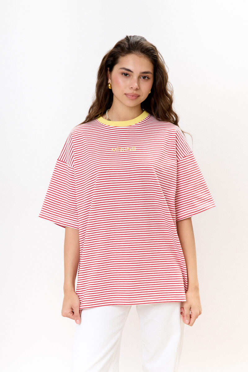 T-shirt Red Stripes Yellow