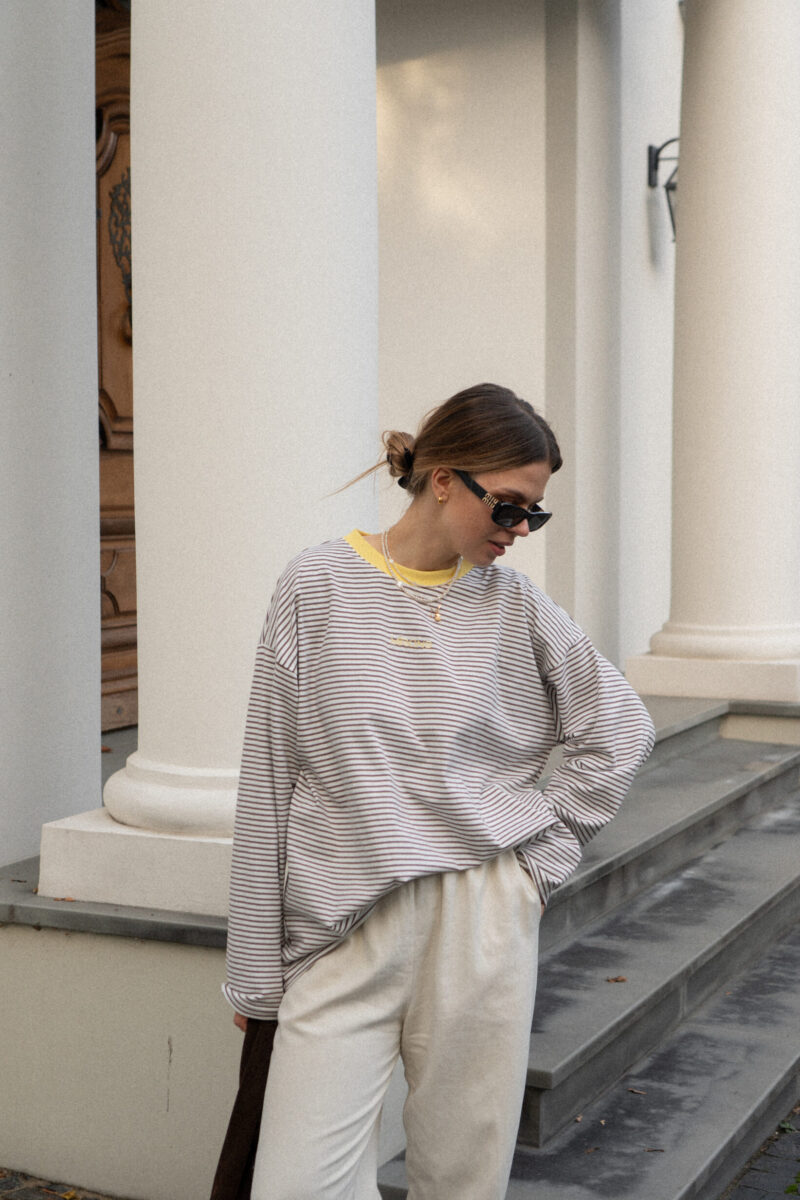 Longsleeve Brown Stripes Yellow