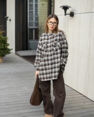 Shirt Flannel Cotton Brown – 1