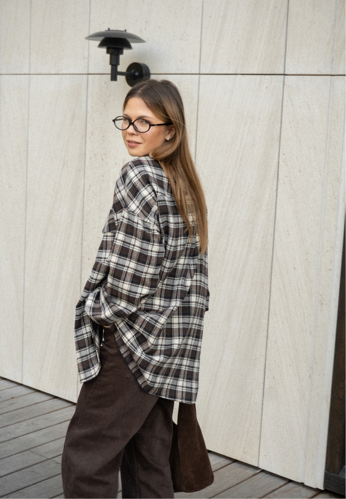 Shirt Flannel Cotton Brown – 6