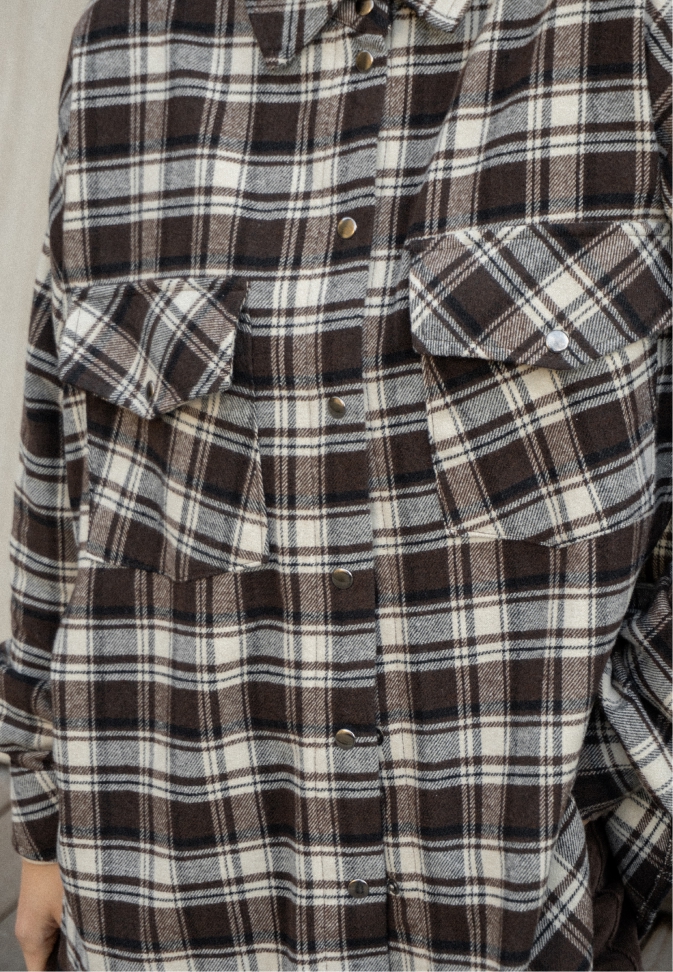 Shirt Flannel Cotton Brown – 8