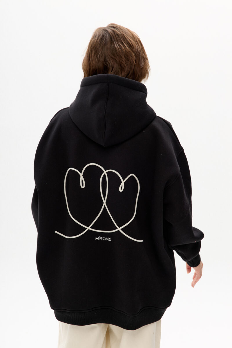 Hoodie Hearts Black