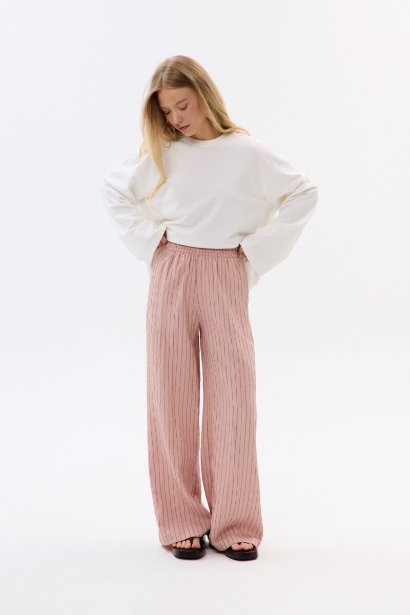 Spodnie Modal Pink Stripes - M/L