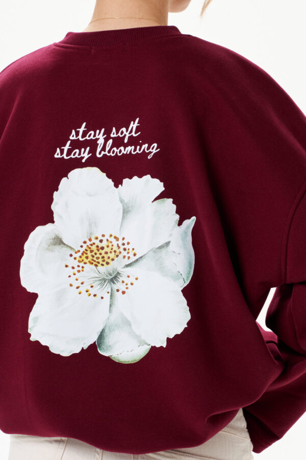 Sweatshirt 02. Bordeaux "Blooming"