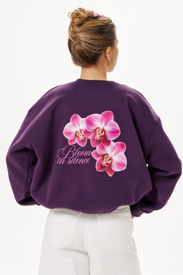 Sweatshirt Dark Purple "Orchid Bloom"