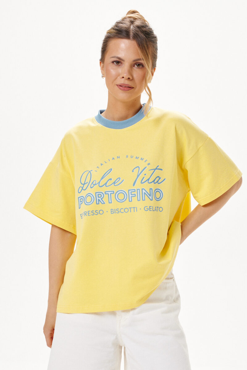 T-shirt 02. Yellow&Blue "Portofino"