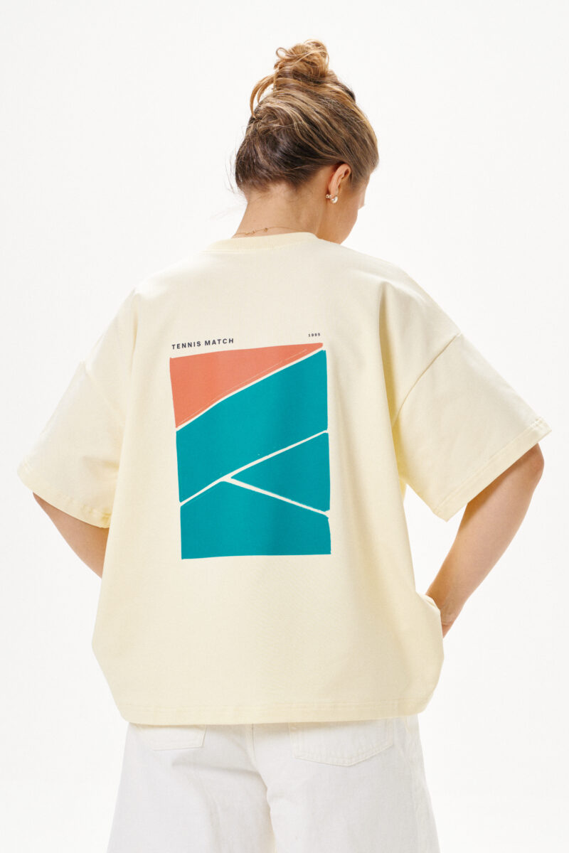 T-shirt 02. Ecru "Tennis Match"