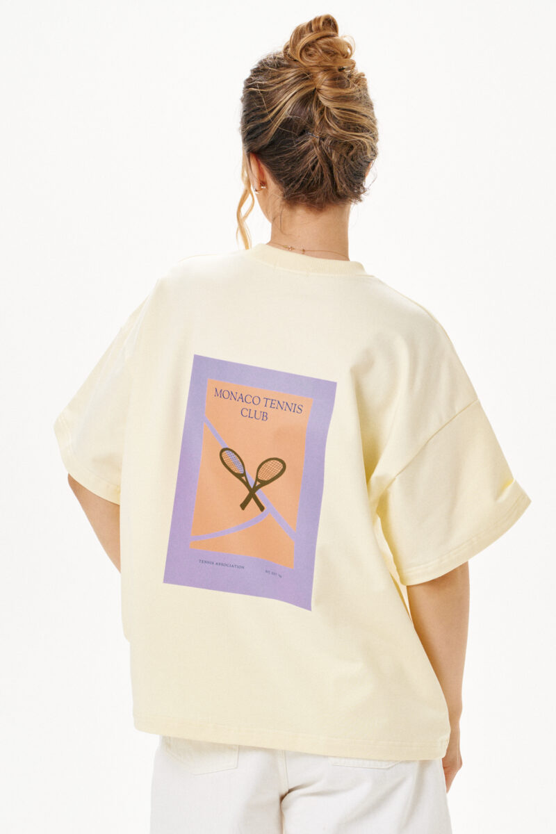 T-shirt 02. Ecru "Monaco Tennis Club"